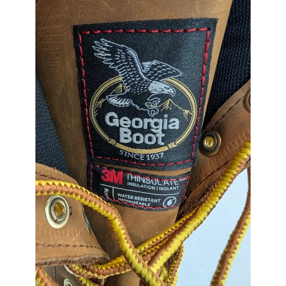 Georgia Logger Boots Men‎ GB00065 400G Waterproof Insulated Steel Toe 10.5M NOB